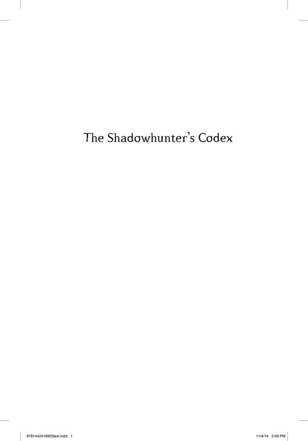 Cover of The Shadowhunter's Codex