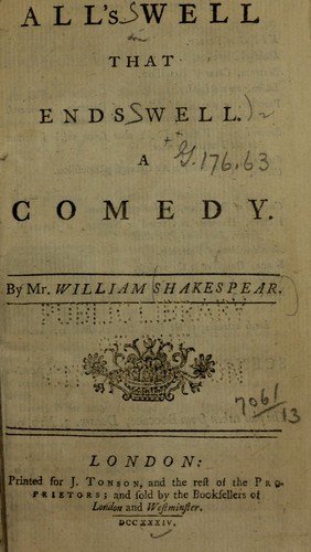 Cover of All's Well That Ends Well