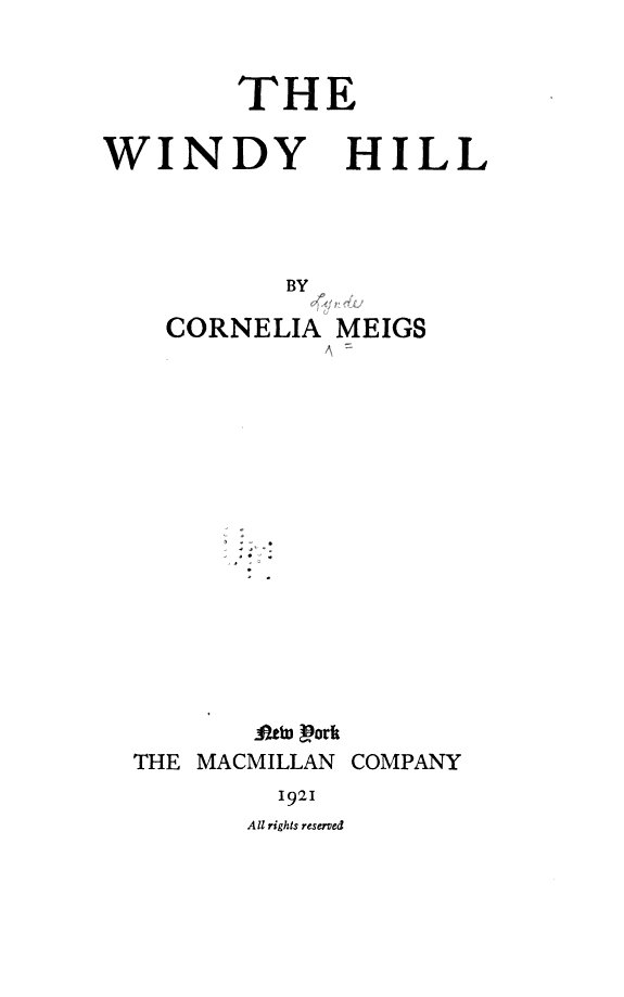 Cover of The Windy Hill