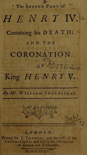 Cover of Henry IV, Part 2