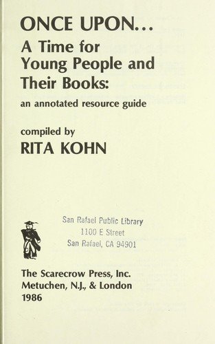 Cover of Once upon-- a time for young people and their books